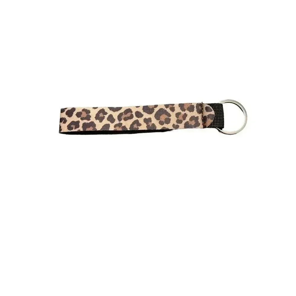 Leopard Print Wristlet Key Chain - Picture 2 of 2